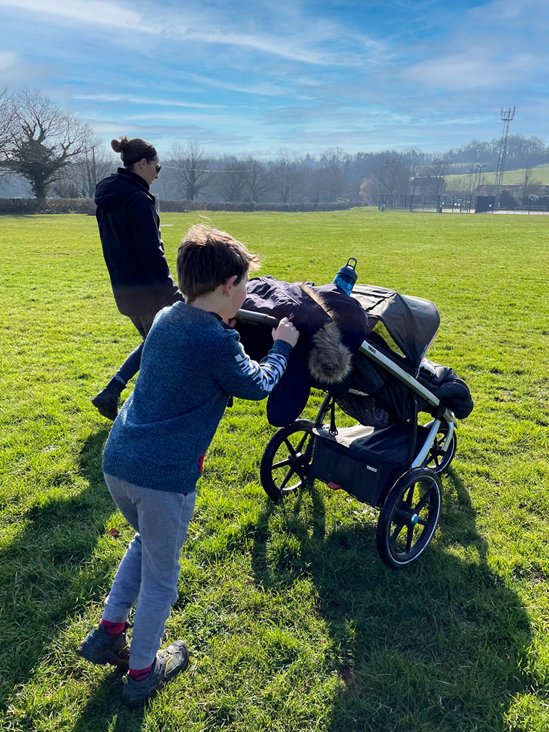 Recreation Ground Walking the Pushchair