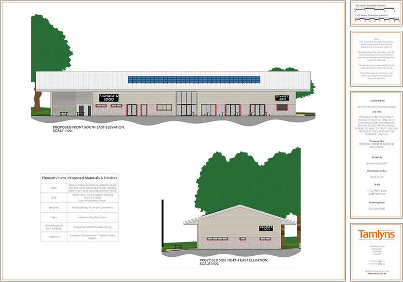 Stowey Centre Project Proposed Side Elevation
