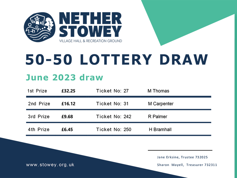 Nether Stowey 50-50 Lottery June 2023