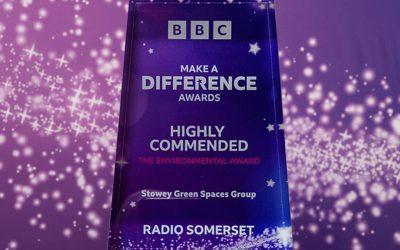 Stowey Green Spaces Group Receives BBC Radio Somerset Award