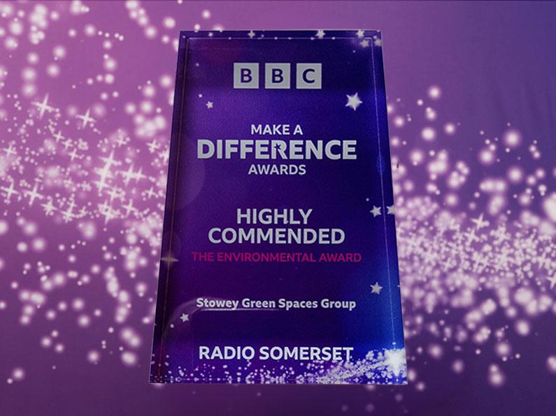 BBC Somerset Make a Difference Award Higly Commended Stowey Green Spaces Group